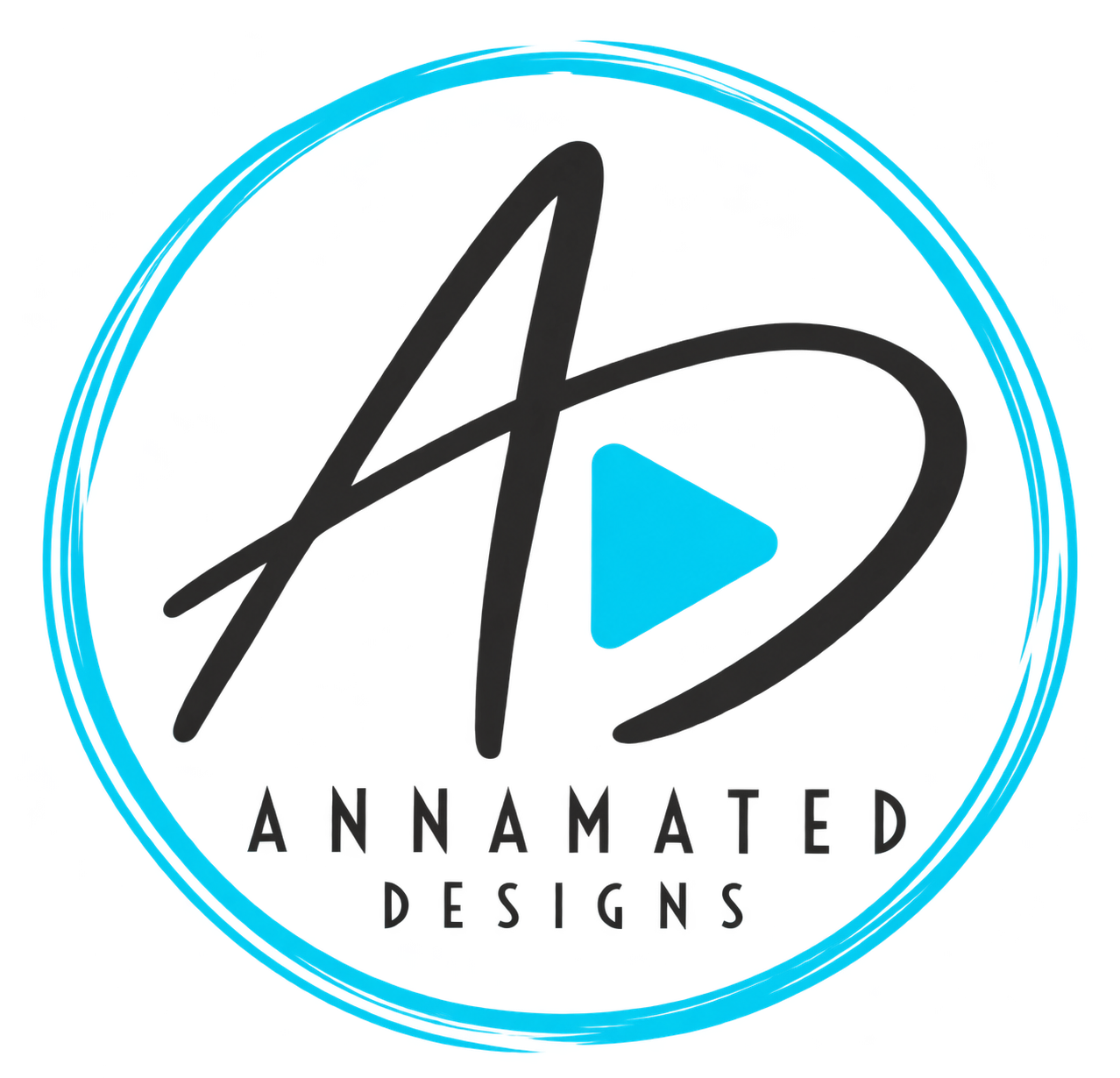 AnnaMated Designs circular AD logo
